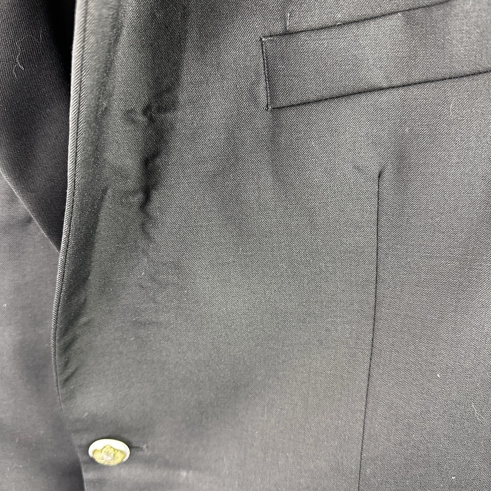 Chaps Men's Black Wool Blazer Jacket Size 42R Classic 2-Button Sport‎ Coat* - Picture 5 of 11